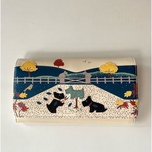 Radley London Dog of the Manor LG Matinee Wallet. Black. NWT.